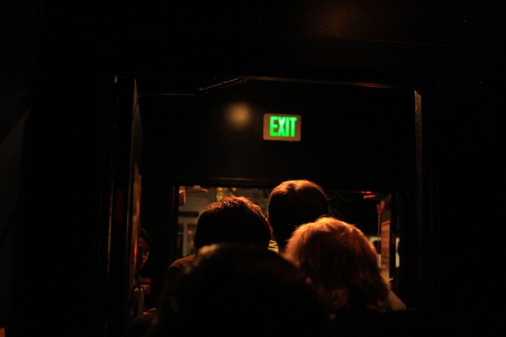 Concertgoers leaving The Echo in Los Angeles following a performance by Seattle band Ivan & Alyosha. 12:01 AM EST, Wednesday, March 20, 2013.