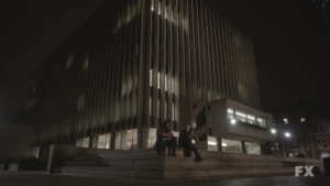 In Episode 6 of The Americans, Elizabeth and Gregory chat on the steps in front of Columbia Law School (even though the series is set in DC).
