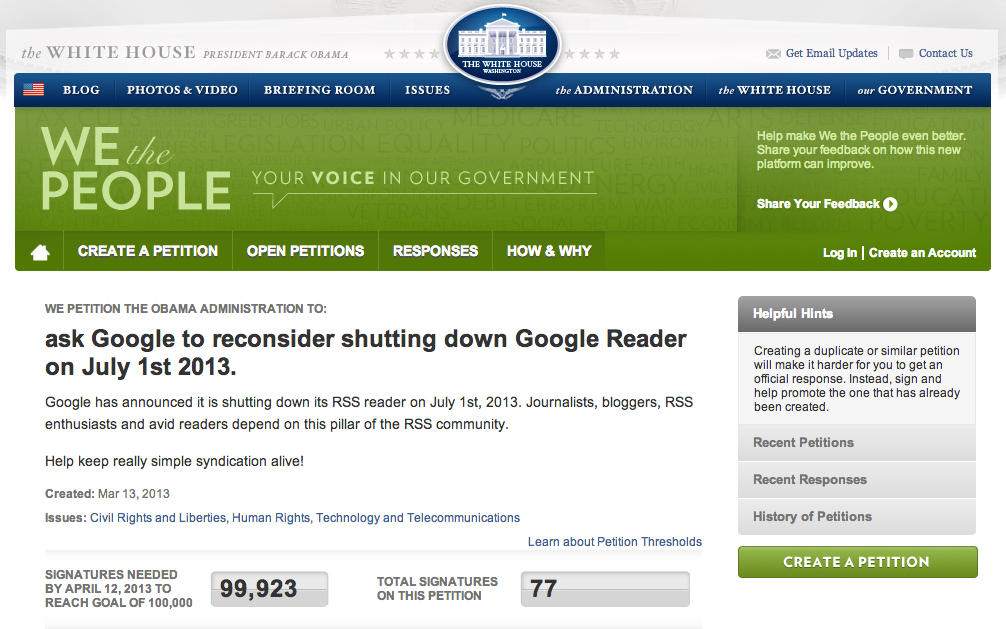 Google Reader is going away, and the Internet is not happy.