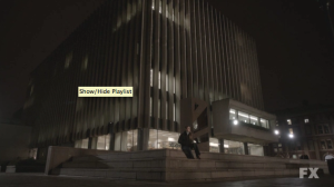 In Episode 6 of The Americans, Elizabeth and Gregory sit and chat on the steps in front of Columbia Law School (even though the series is set in DC).