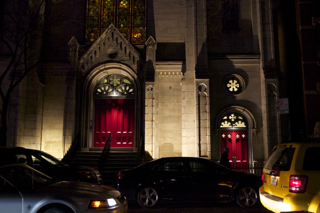 Washington Square Methodist Church. New York, NY. 11:31 PM EST, Saturday, April 6, 2013.