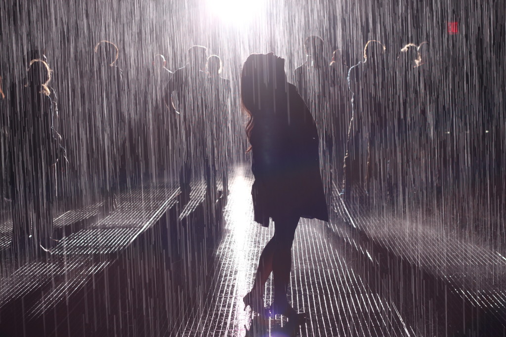 The Rain Room at the Museum of Modern Art. New York, NY. 3:14 PM EST, Friday, June 14, 2013.