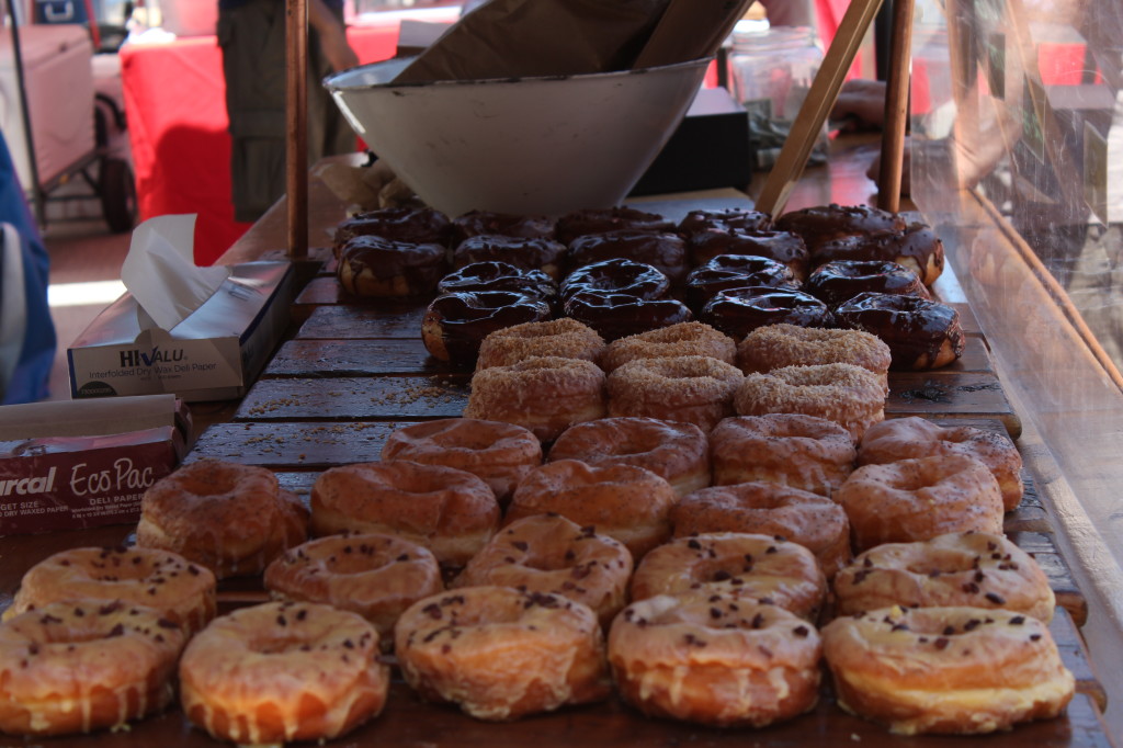 Donuts at Smorgasburg DUMBO in Brooklyn. New York, NY. 12:56 PM EST, Sunday, June 23, 2013.